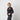 1980s Black Wool Cardigan with Raised Satin Stitch Grape Applique