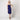 1950s Selfridges Midnight Blue Chiffon Beaded Dress
