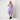 1950s Sambo Fashions Purple and White Silk Shirtwaister Dress