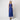 Susan Small 1970s Blue Silk/ Linen Beaded Maxi Dress