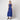 Susan Small 1970s Blue Silk/ Linen Beaded Maxi Dress