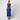 Susan Small 1970s Blue Silk/ Linen Beaded Maxi Dress