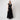 1992 Thierry Mugler Runway Black Satin and Velvet Maxi Dress