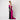 2015 Lanvin Fuchsia and Black Evening Dress with Train