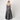 1990s Badgley Mischka Gunmetal Silver Ball Gown with Sequinned Bodice