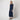 1990s Roots Navy and Blue Sequin Long-Sleeve Maxi-Dress