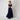 1970s French Couture Navy Jersey Embellished Grecian Dress