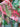1970s Boutique Andrée Green and Pink Floral Silk Chiffon Dress