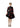 2006 Prada Runway Documented Black Silk and Red Rose Print Dress