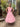 1950s Italian Alta Moda Pink Silk Crepe Ruched Sequin Dress