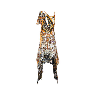 ARCHIVE - Y2K Roberto Cavalli Handkerchief Hem Silk Dress