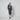 1960s Carven Haute Couture Navy Stripe Skirt Suit with Faux Shirt