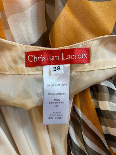 ARCHIVE - 2006 Christian Lacroix Runway Striped Patchwork Dress