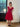 1950s Red Silk Off-The-Shoulder Dress