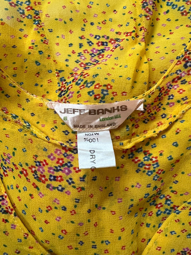 ARCHIVE - 1970s Jeff Banks Sunshine Yellow Crepe Shirt