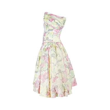 ARCHIVE - 1988 Runway Documented Karl Lagerfeld Floral Marie Antoinette Dress