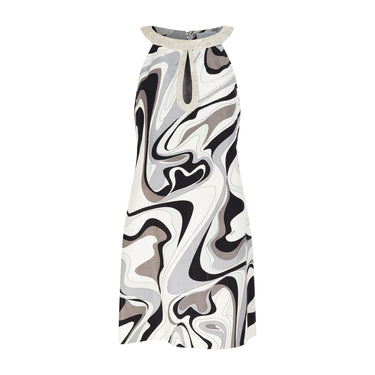 2007 Pucci Runway Black and White Linen Cotton A-Line Dress