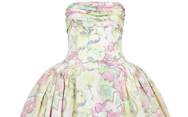ARCHIVE - 1988 Runway Documented Karl Lagerfeld Floral Marie Antoinette Dress