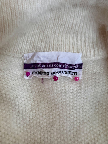 ARCHIVE - 1980s Umberto Ginocchietti Angora Blend Cardigan with Parrot Appliqué
