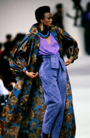 ARCHIVE - 1985 Saint Laurent Runway Documented Grey Leather Trousers