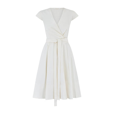 2011 Runway Documented Chloé White Cotton Wrap-Dress