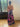 ARCHIVE - 1970s Navy and Pink Geometric Print Halterneck Dress