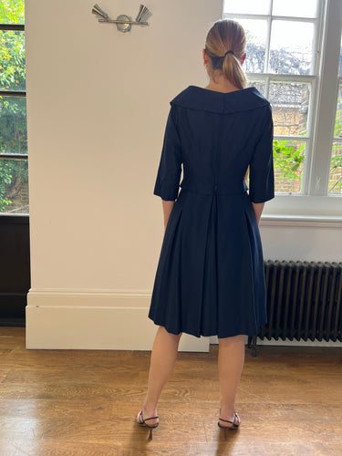 ARCHIVE - 1950s Harrods Navy Double Breasted Dress