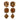 1980s Isabel Canovas Gold Triple Drop Engraved Earrings