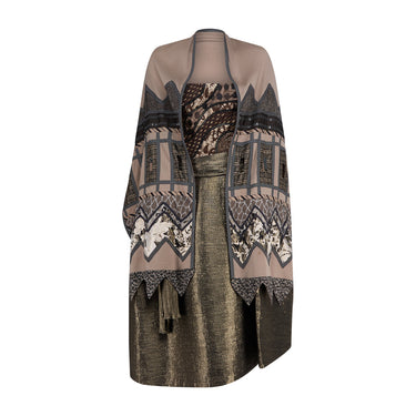 1980s Koos Van Den Akker Couture 4-Piece Gold Corset and Skirt Ensemble