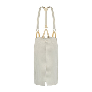 2003 Ralph Lauren Collection Runway Pinstripe Skirt with Braces