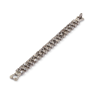 1950s Weiss Silver Crystal Tennis Bracelet