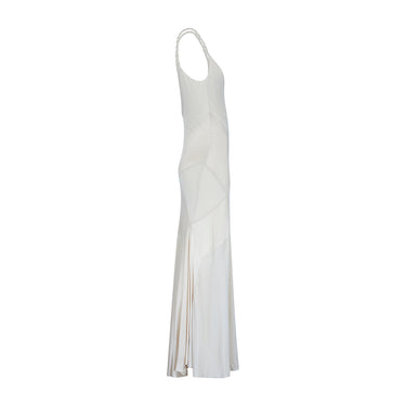 ARCHIVE - Y2K Blumarine Bias Cut Jersey Cream Slip Dress