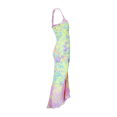 ARCHIVE - Y2K Emanuel Ungaro Yellow Floral Print Slip Dress