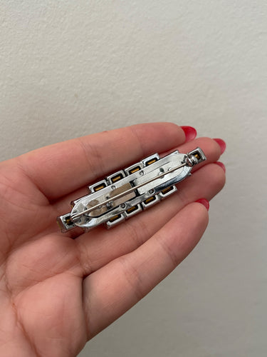 1950s Crystal Duet Brooch with Detachable Dress Clips