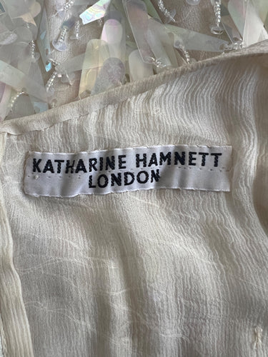 ARCHIVE - 1996 Runway Katharine Hamnett Iridescent Paillette Beaded Dress