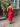 1960s Red Silk Chiffon Pleated Dress with Train