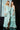 2018 Elie Saab Documented Turquoise Lace and Silk Gown