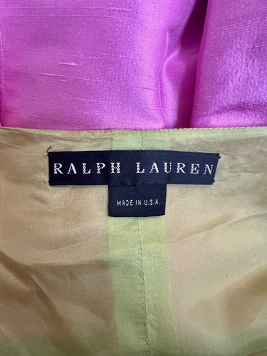 ARCHIVE - 1990s Ralph Lauren Pink Silk Maxi Dress with Crystal Straps