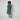 1970s Tita Rossi Alta Moda Green Floral Silk Maxi Dress