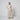 1960s Cream Embroidered Column Dress with Pearl Trim