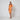 ARCHIVE - 1990s Thierry Mugler Orange Linen Blend Fitted Skirt Suit