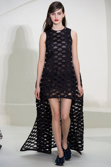 ARCHIVE - 2014 Christian Dior Runway Haute Couture Navy High-Low Dress