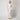 1990s Tatters White Tulle Ribbonwork Column Dress with Sequins