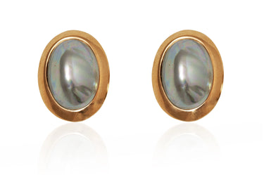 1990s Large Ciner Blister Pearl Clip Earrings