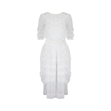 ARCHIVE - Edwardian 1910s Whitework Embroidered Muslin Lawn Dress