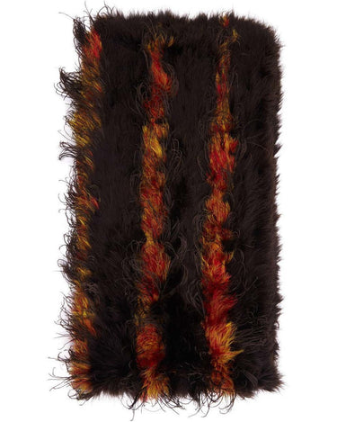 1920s Brown and Orange Maribou Feather Stole