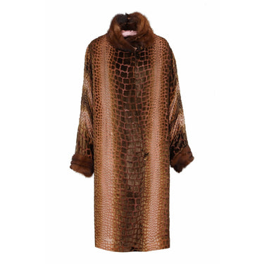 ARCHIVE - 1920s Devore Velvet Flapper Coat With Mink Trim