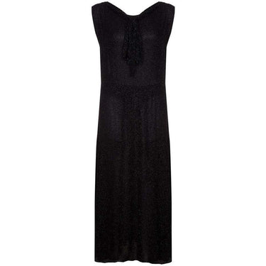 ARCHIVE - 1920s French Couture Black All Over Beaded Flapper Dress