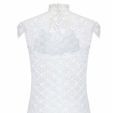 ARCHIVE - 1920s White Handmade Irish Crochet Lace Bridal Dress