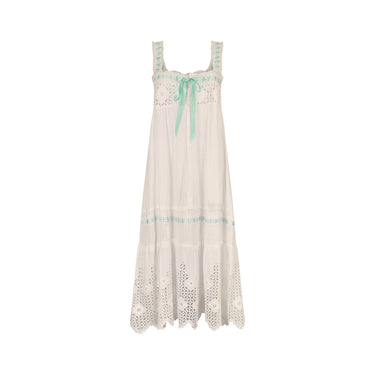 ARCHIVE - 1920s White Cotton Eyelet Slip Dress